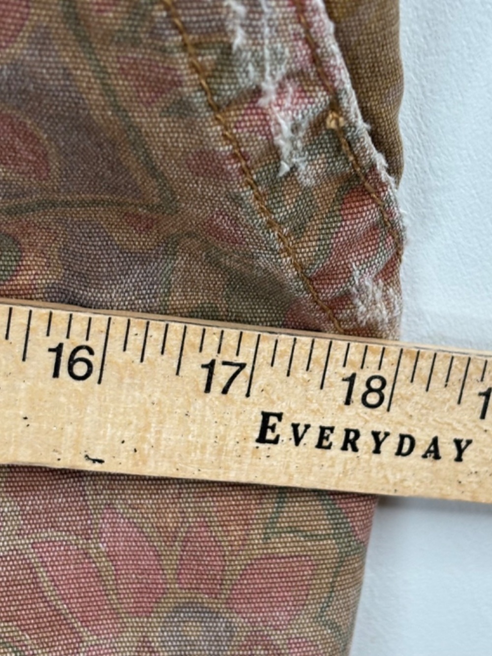 Pilcro Wanderer Overalls 27 DIY Shortalls Raw Hem CUT Brown Print Boho Cottage - Picture 11 of 14